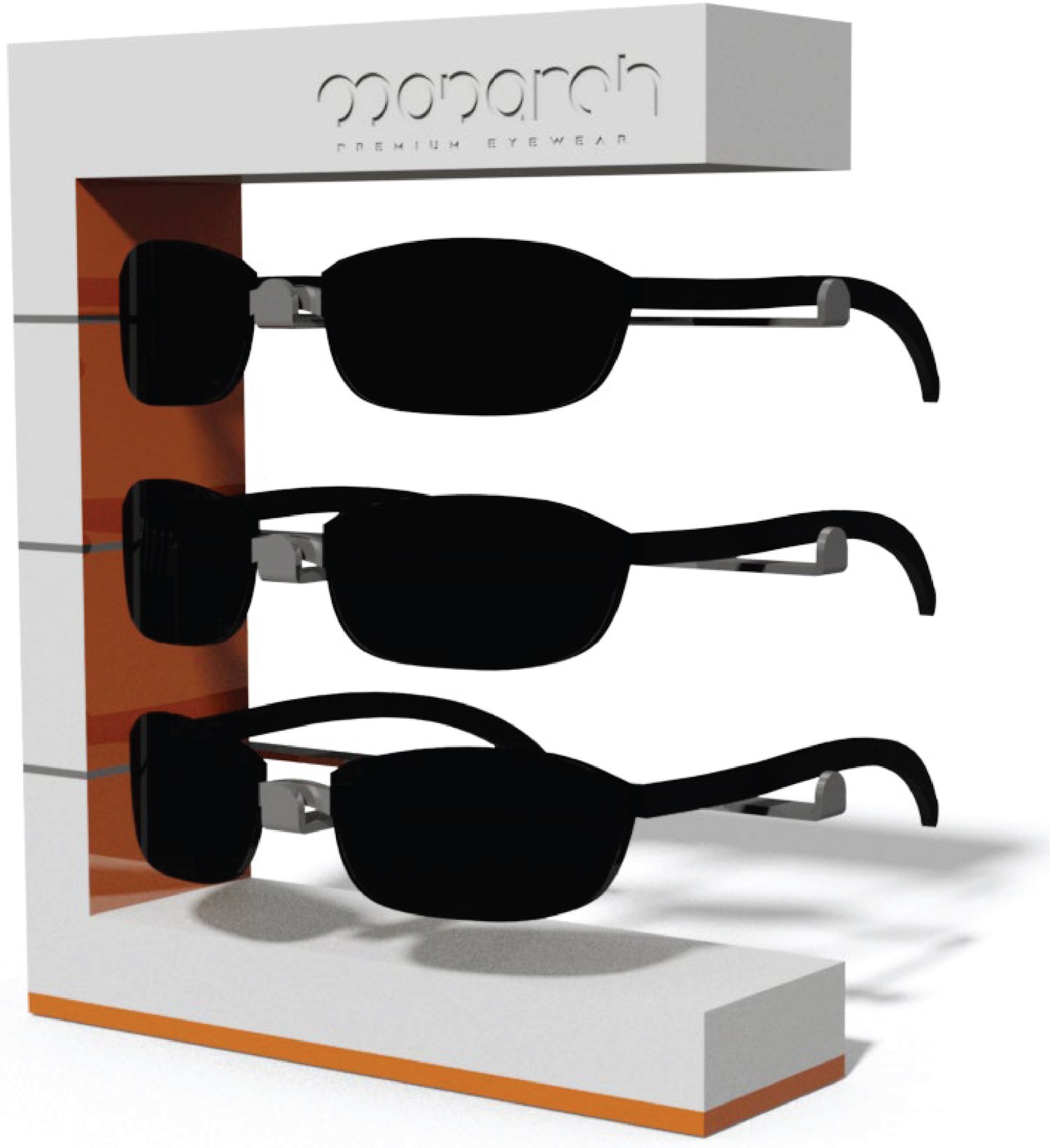 Monarch counter unit, three-tier stand