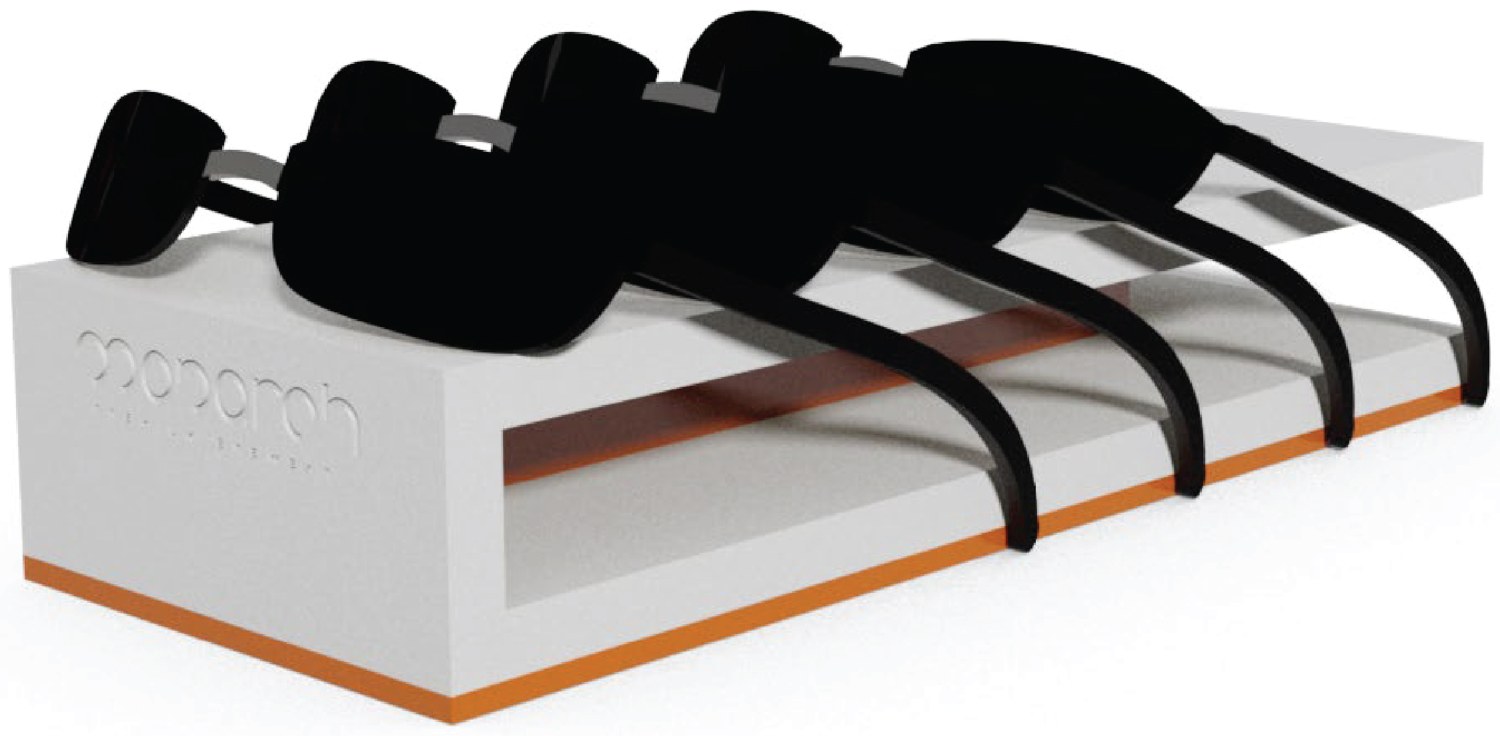 Monarch fanned counter display