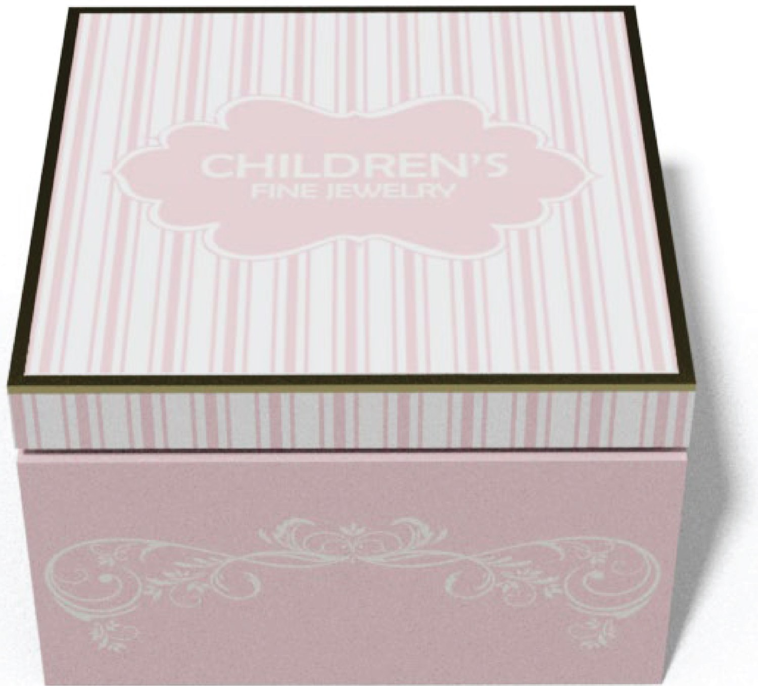 Pink gift packaging with printed pattern